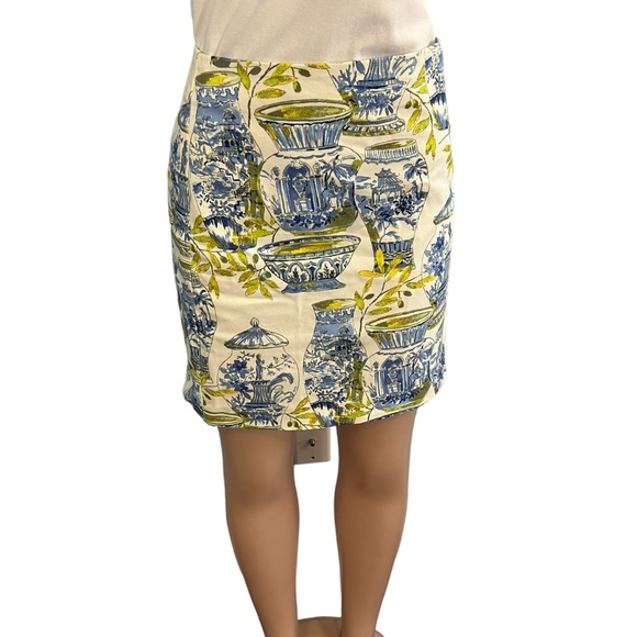 3/$30 🍂 Talbots Watercolor Greek Vases Print Skirt - Picture 4 of 11